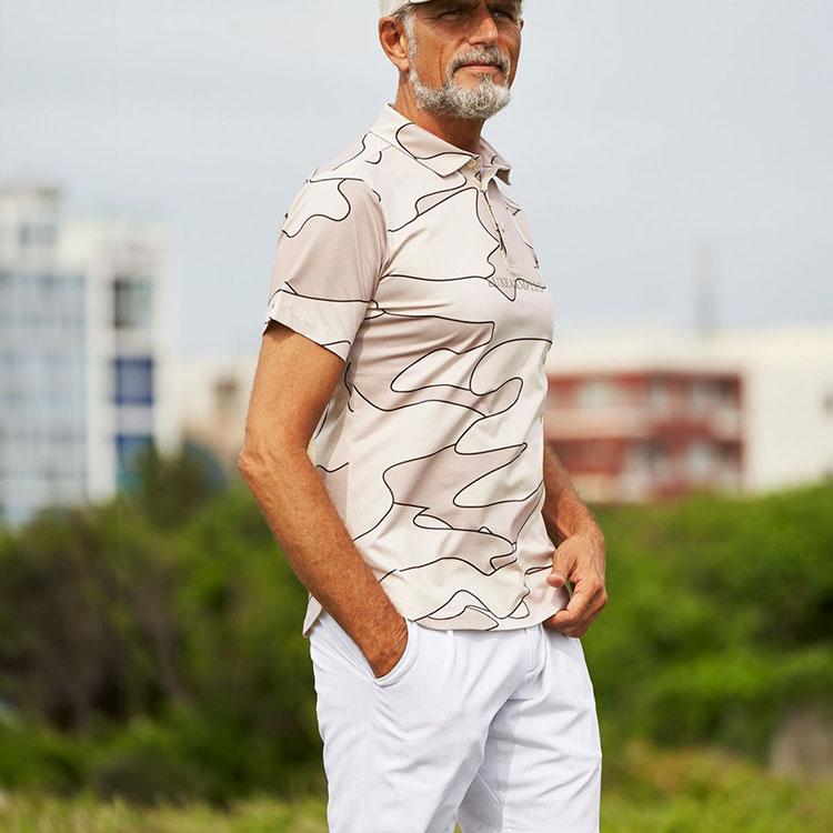 LUXE AKM PLUS リュクスエイケイエムプラス ゴルフ カモ モックネック