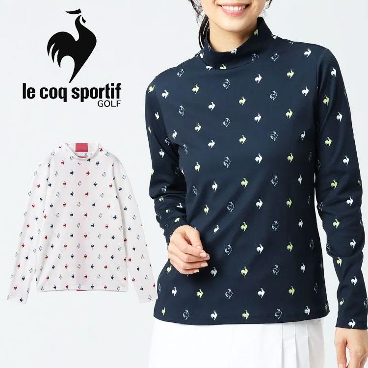 8YARDS レディース ゴルフウェア モックネックシャツ　L ブラック le coq sportif GOLF（ルコックスポルティフ ゴルフ） ルコックゴルフ