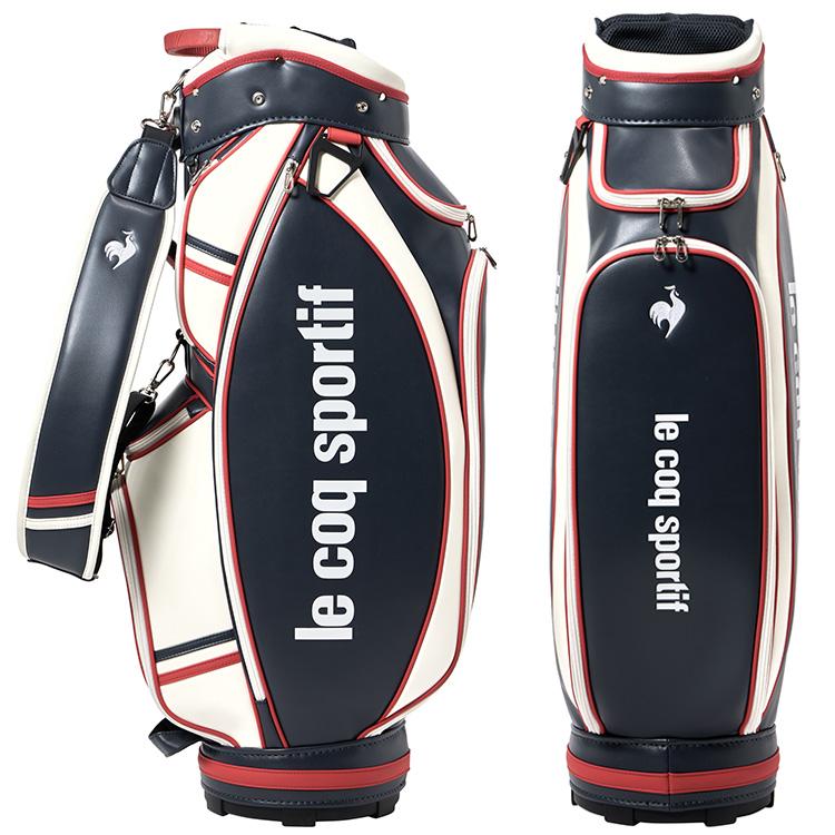 未使用級 ルコック キャディバッグ 9.5型 黒 赤 高級感 ボリューム感 le coq sportif GOLF（ルコックスポルティフ ゴルフ） ルコックゴルフ