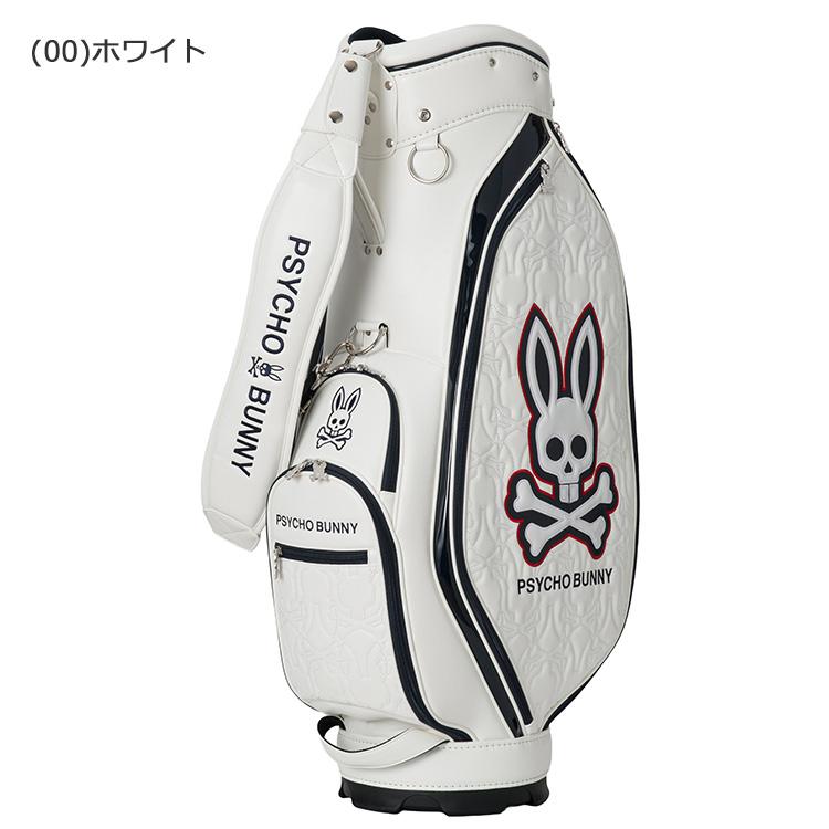 サイコバニー 　　キャディバッグ 【9型】 　ホワイト　pbmg6bc2 Psycho Bunny（サイコバニー） サイコバニーゴルフ SEASONAL EDITION
