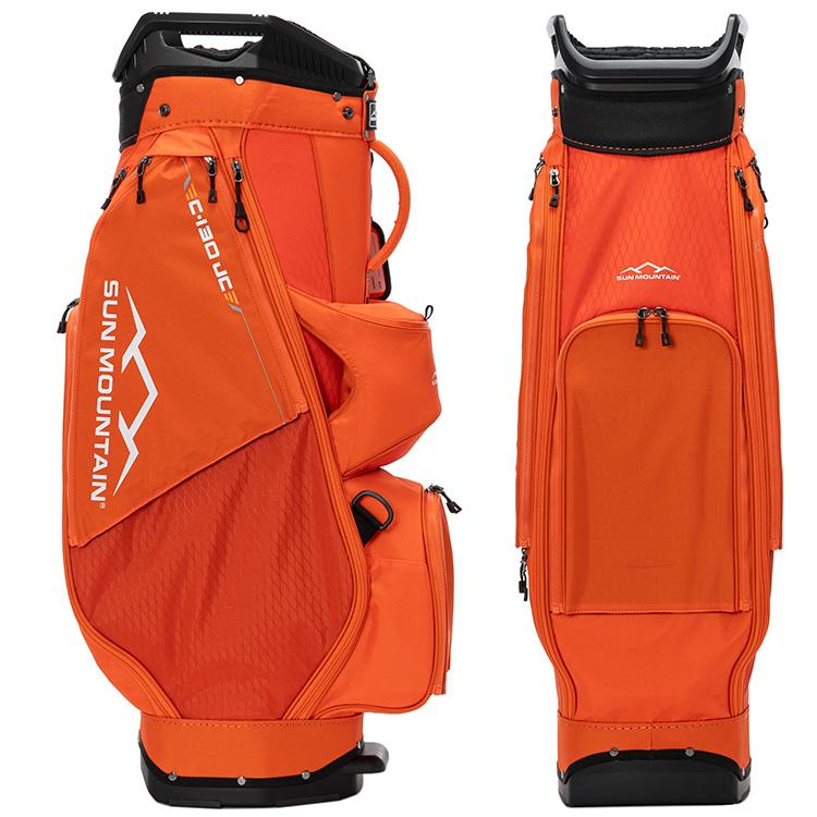 訳あり　最軽量　SUN MOUNTAIN スタンドキャディバッグ オレンジ SUN MOUNTAIN（サンマウンテン） C-130 JC キャディバッグ 9.5型