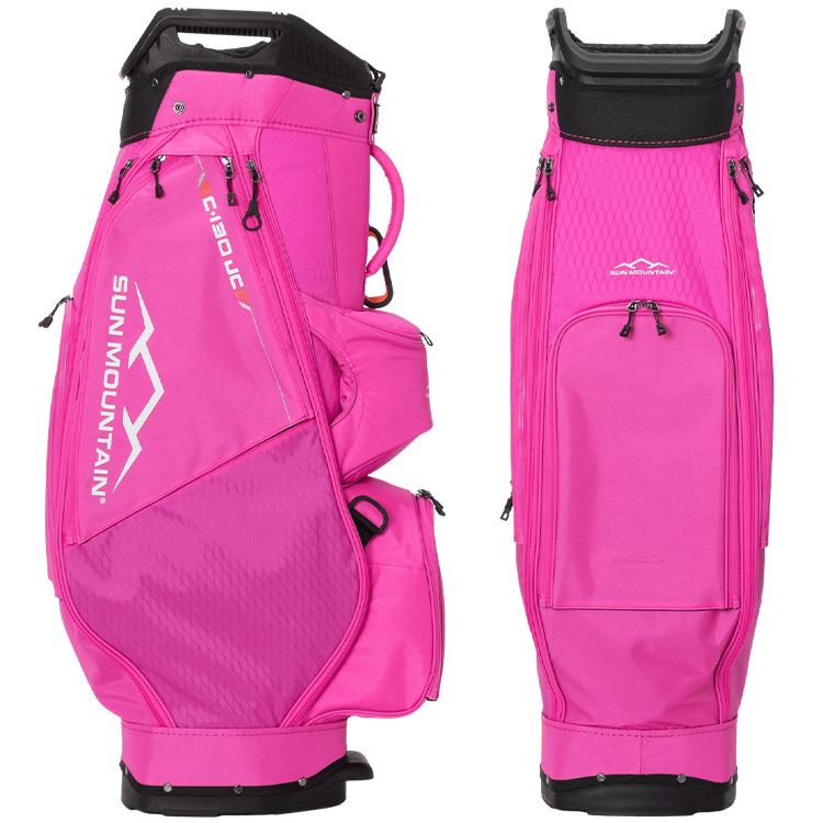 美品　希少 PERSON'S Cleveland コラボ キャディバッグ ピンク SUN MOUNTAIN（サンマウンテン） C-130 JC キャディバッグ 9.5型