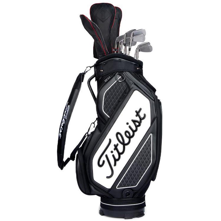 タイトリスト キャディーバッグ TB20SF4 ミドルサイズ 白黒 Titleist（タイトリスト） ゴルフ ミッドサイズ キャディバッグ 9.5型
