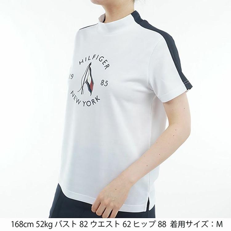 ゴルフウェア　トミー ヒルフィガー ゴルフ レディース サークルロゴ 半袖 モックネックシャツ THLA522 [2025年春夏モデル] TOMMY HILFIGER（トミー・ヒルフィガー） トミーヒルフィガーゴルフ