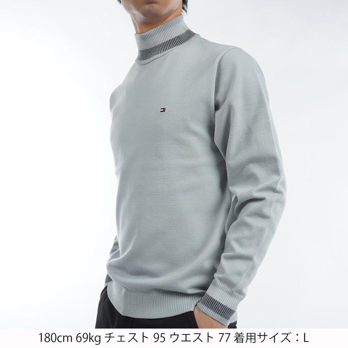 トミーヒルフィガーゴルフ シグネチャーストライプ ハイネックセーター メンズ 秋冬 ゴルフウェア THMA471 TOMMY HILFIGER GOLF（トミー ヒルフィガー ゴルフ） シグネチャー