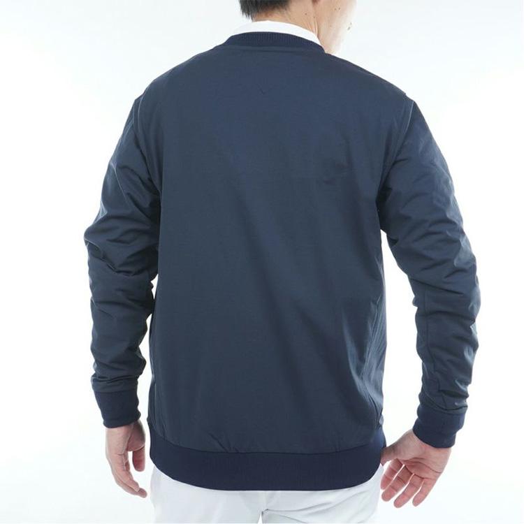 防風クルーネックスウェット【L寸】ネイビー　トミーヒルフィガー thma554 TOMMY HILFIGER（トミー・ヒルフィガー） トミーヒルフィガーゴルフ