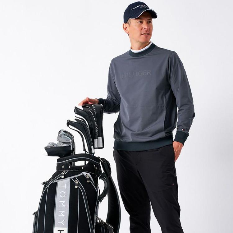 防風クルーネックスウェット【L寸】チャコールG トミーヒルフィガーthma554 防風クルーネックスウェット【L寸】チャコールG トミーヒルフィガー