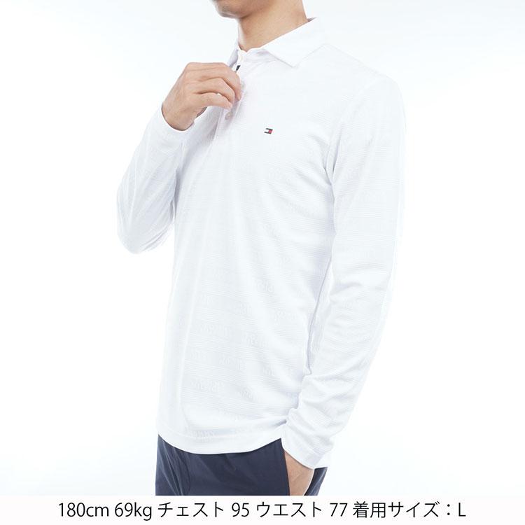 トミーヒルフィガー( )ゴルフウェア ロゴジャガード 長袖台衿付きシャツ THMA568-NVY(M… TOMMY HILFIGER（トミー・ヒルフィガー） トミーヒルフィガーゴルフ