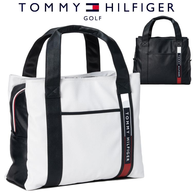 新品 トミーヒルフィガー 刺繍ロゴ トートバッグ ブラック ゴルフにも 新品 トミーヒルフィガー 刺繍ロゴ トートバッグ ブラック