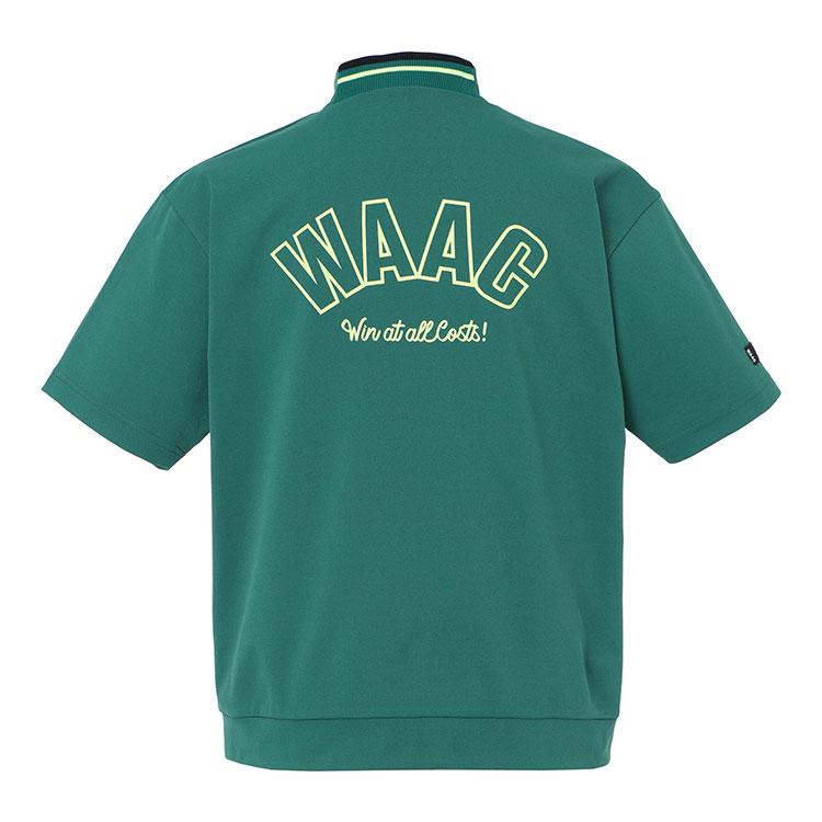 WAAC ワック バックロゴ ピケ モックネックシャツ メンズ 2026春夏