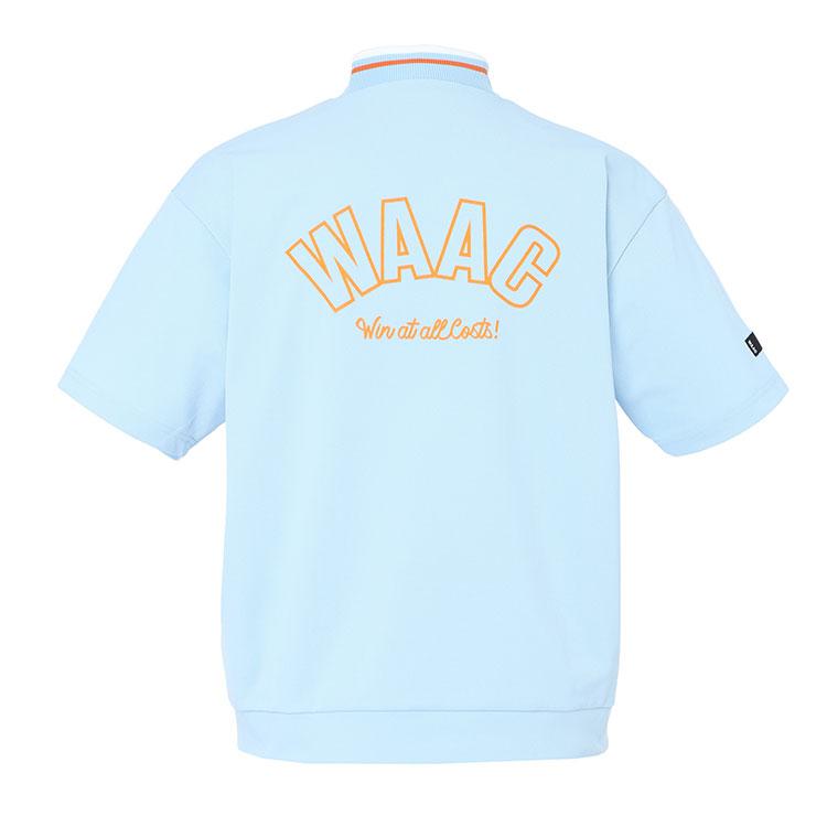 WAAC ワック バックロゴ ピケ モックネックシャツ メンズ 2026春夏