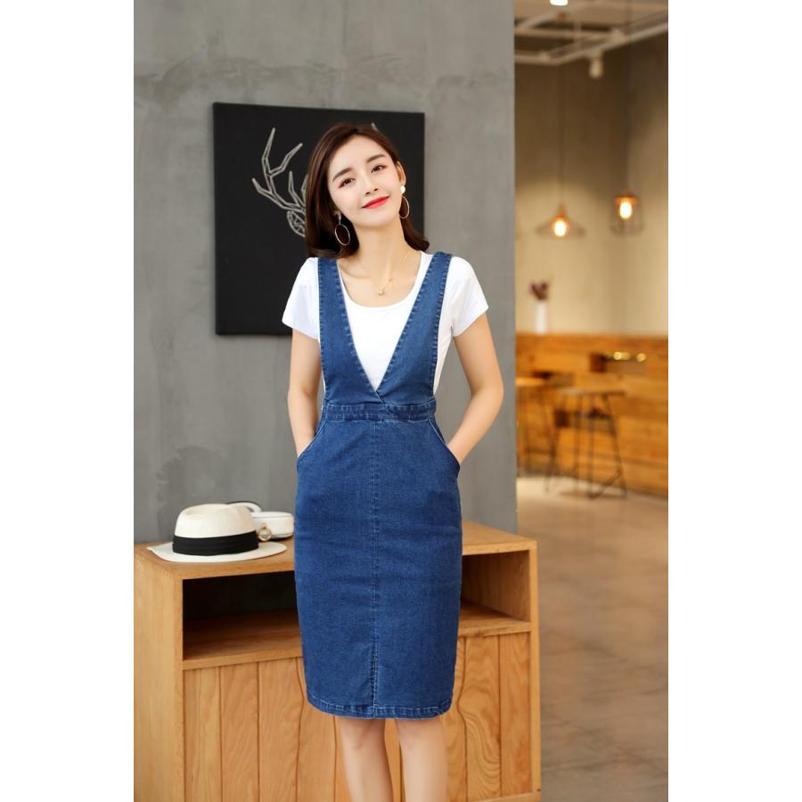 スリット入りタイトデニムスカート吊りスカート秋新作サスペンダースカートロングレディースオールインワンサロペットオーバーオール G1553 A149 8 ヨシモンショップ 通販 Yahoo ショッピング