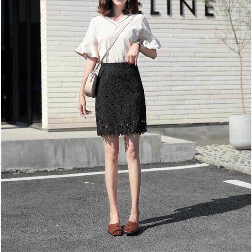 レーススカートタイト 花柄ヘムひざ丈ハイウエスト春夏柄オフィス膝丈ブラック黒ホワイト白17ssスリムペンシル夏物夏服お G1553 Apcf056 ヨシモンショップ 通販 Yahoo ショッピング