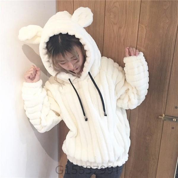 もこもこパーカーレディース秋冬おしゃれかわいいモコモコふわふわトップス秋服冬服 G1553 Apdc210 ヨシモンショップ 通販 Yahoo ショッピング