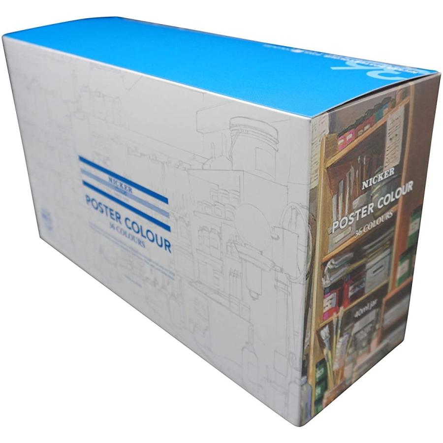 ニッカー 水彩絵具 ポスターカラー 36色セット 40ml PC40ML36N 水彩絵具 ポスターカラー 36色セット 40ml PC40ML36N サイズ