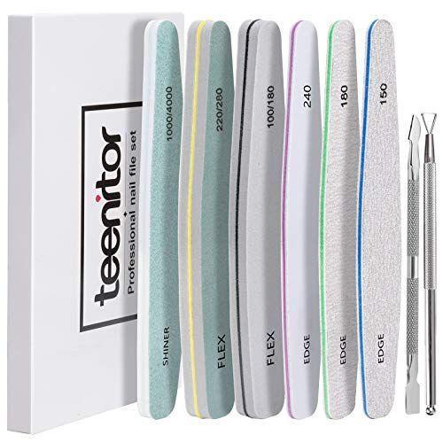 Teenitor ネイルファイルセット ジェルネイル用 アクリルファイル スポンジバッファー ネイルシャイナー キューティクルプッシャー 爪 Evwwyugjnw ネイルアート Bellcountyhealthky Org