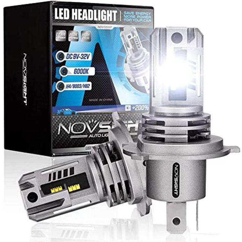 Novsight H4 Ledヘッドライト ホワイト Hi Lo切替 バイク 車用led 新車検対応 ヘッドライト H4 Ledバルブ 12 バルブ スプリング