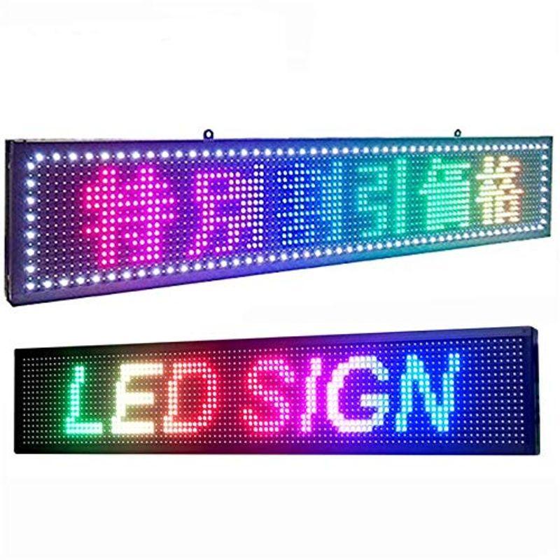LEDボード 軽量 LED電光掲示板 100X20CM 店頭看板 LED表示機 屋?用 LEDデジタルボード 小型LED看板 宣伝 LEDサ