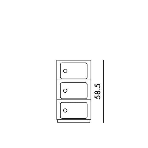 Kartell コンポニビリ3 クローム φ32/H58.5cm SFNT-K5967-XX｜g2021｜09