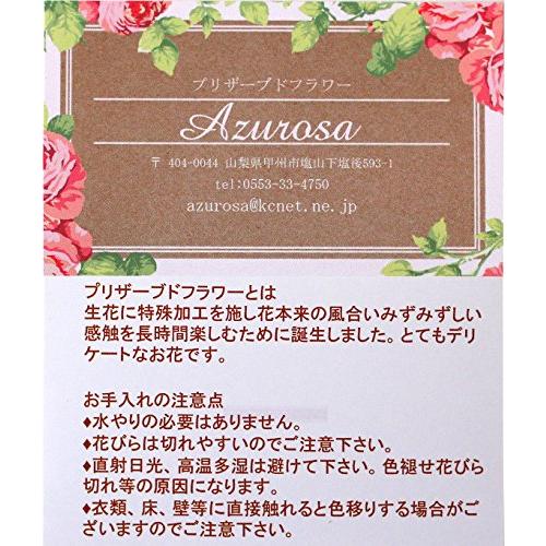 Azurosa(アズローザ) プリザーブドフラワー ギフト プレゼント 枯れない花 オールドローズ ミニバラ ガーデンローズ アジサイ アンティーク｜g2021｜05
