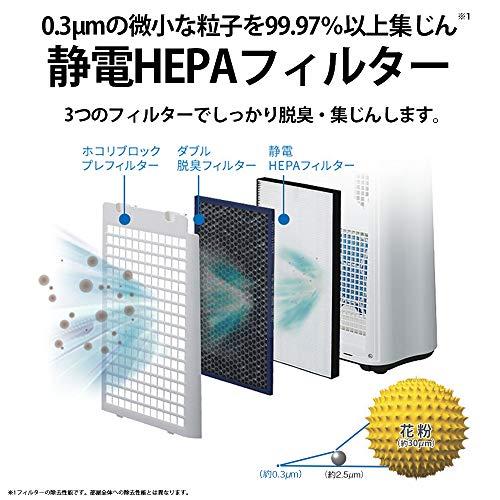 シャープ 加湿 空気清浄機 プラズマクラスター 7000 スタンダード 13畳 / 空気清浄 23畳 2018年モデル ホワイト KC-J50-W｜g2021｜06
