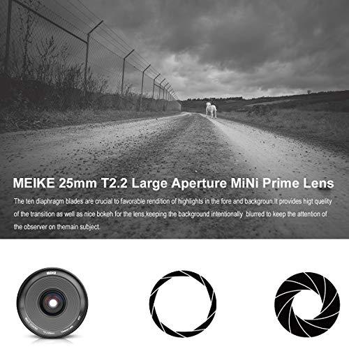 Meike 25mm T2.2大口径マニュアルフォーカスプライム低歪みミニシネレンズ、富士フイルムXマウントカメラに対応X-H1 X-T3 X-T20｜g2021｜06