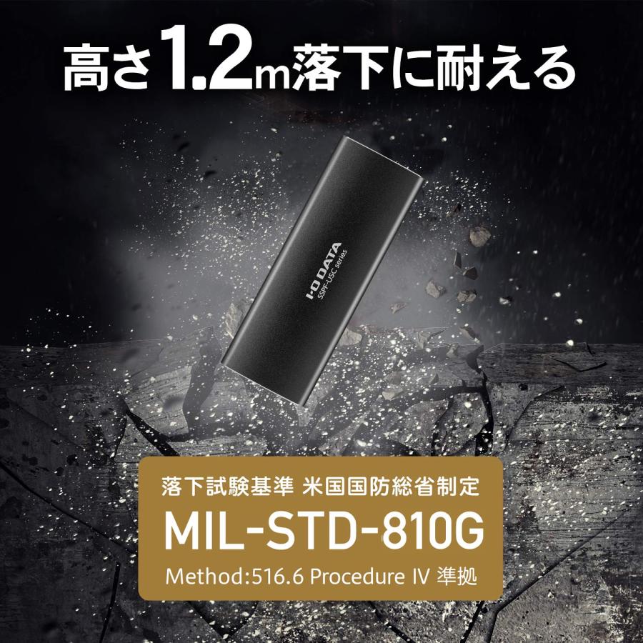 アイ・オー・データ USB 3.2 Gen 2対応 高速モデル ポータブルSSD 1TB 日本メーカー SSPF-USC1T｜g2021｜04