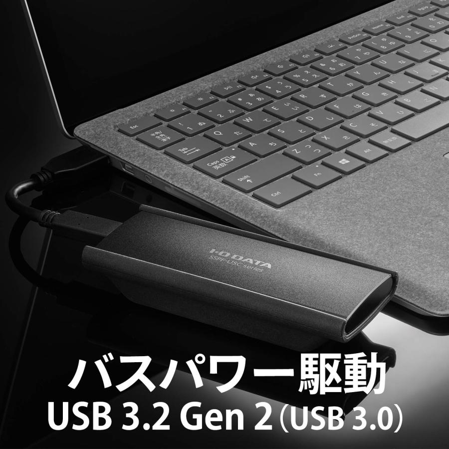 アイ・オー・データ USB 3.2 Gen 2対応 高速モデル ポータブルSSD 1TB 日本メーカー SSPF-USC1T｜g2021｜07