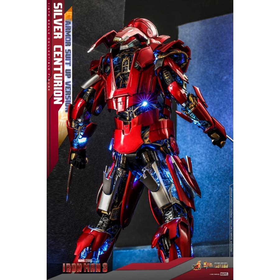 ホットトイズ(Hot Toys) ムービー・マスターピース DIECAST アイアンマン3 シルバー・センチュリオン アーマー・スーツアップ版 1/6｜g2021｜09