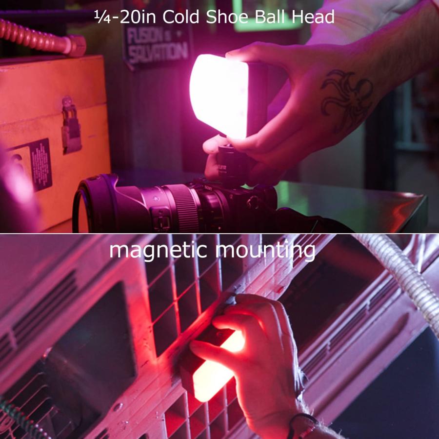 Aputure MC Pro ミニ RGB LED ビデオライト 撮影ライト,2000k-10000K色温度調整可能 CRI96+ 内蔵 磁石吸着機能｜g2021｜07
