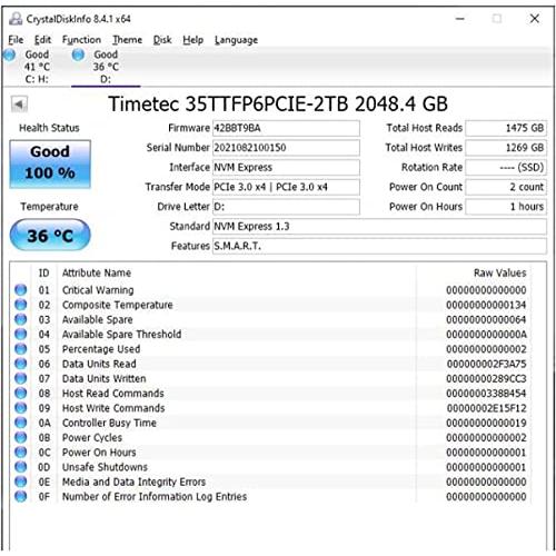 Timetec M.2 2280 NVMe PCIe Gen3x4 8Gb / 秒 3D NAND内蔵型 SSD 2TB｜g2021｜07