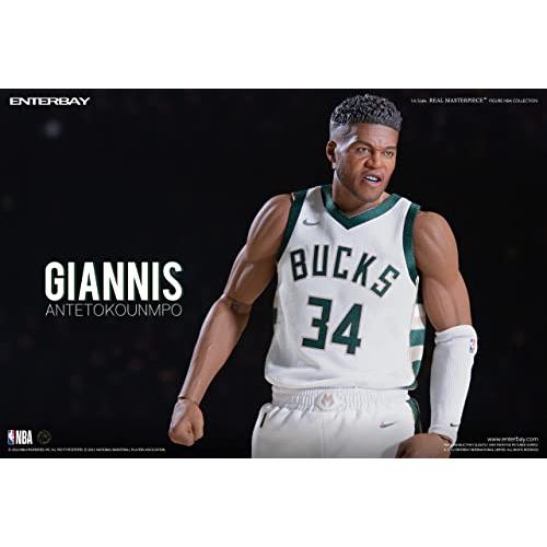 リアルマスターピース NBAコレクション ヤニス・アデトクンボ 1/6 コレクティブル フィギュア ホワイト 大 653407｜g2021｜04