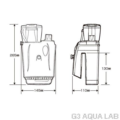 送料無料(北海道沖縄除く) ゼンスイ 外掛式プロテインスキマー QQ1|g3aqualab|04