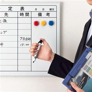 （まとめ） TANOSEE ノック式ホワイトボードマーカー カートリッジタイプ 角芯 青 1本 〔×40セット〕_1