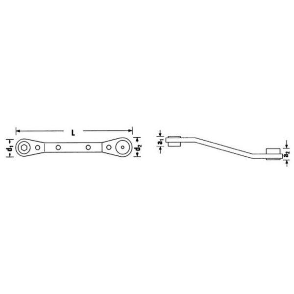 STAHLWILLE スタビレー 25B 板ラチェットメガネ型ビットホルダー 41541620 ラチェットビットホルダー 工具 作業工具 ツール DIY_1