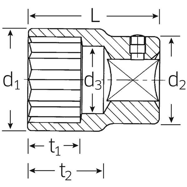 STAHLWILLE スタビレー 55A-1.1/2 3/4SQ ソケット 12角 05410064 工具 作業工具 ツール DIY_1