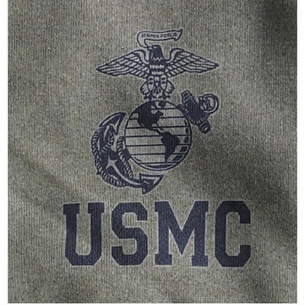 アメリカ軍 放出 U.S.M.C. 海兵隊 スウェット トレーナー M オリーブ コットン混 未使用 デッドストック 米軍 ミリタリーウェア_2