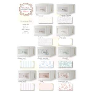 〔4個セット〕 衣類収納 1段 ストライプミント 日本製 姫系 ドレスチェンジ チェスト Liloudecoco リルデココ 収納家具 組立品_4