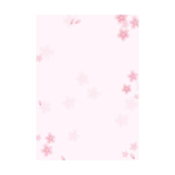 （まとめ） ササガワ OA対応和柄用紙 和ごころ 桜4-1005 1冊（10枚） 〔×30セット〕の画像