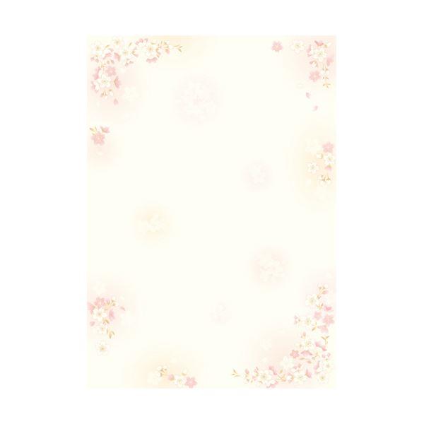 （まとめ） ササガワ OA対応和柄用紙 和ごころ枝桜 4-1020 1冊（10枚） 〔×30セット〕の画像