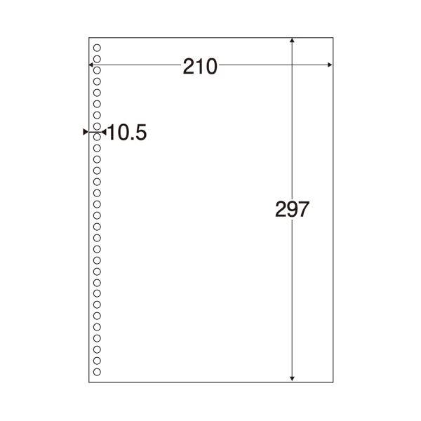 TANOSEEマルチプリンタ帳票(FSC森林認証紙) A4白紙 30穴 1セット(1000枚:500枚×2箱)の画像