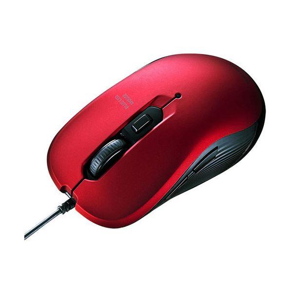 （まとめ）サンワサプライ 有線ブルーLEDマウスレッド MA-BL114R 1個〔×5セット〕_1