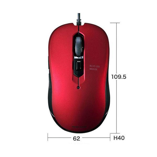 （まとめ）サンワサプライ 有線ブルーLEDマウスレッド MA-BL114R 1個〔×5セット〕_2