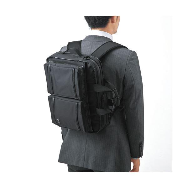 サンワサプライ 超撥水・軽量PCバッグ3WAYタイプ 15.6インチワイド対応 シングル ブラック BAG-LW10BK 1個_3