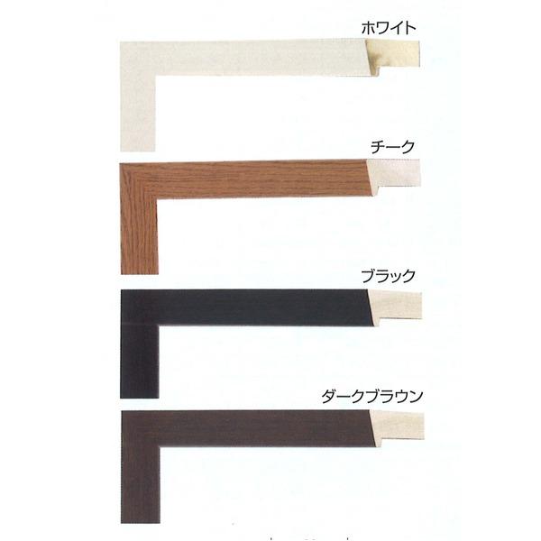 仮縁 油絵額 高級仮縁 キャンバス額 木製仮縁 油額 額縁 額 P40 1000×727mm ダークブラウン_5