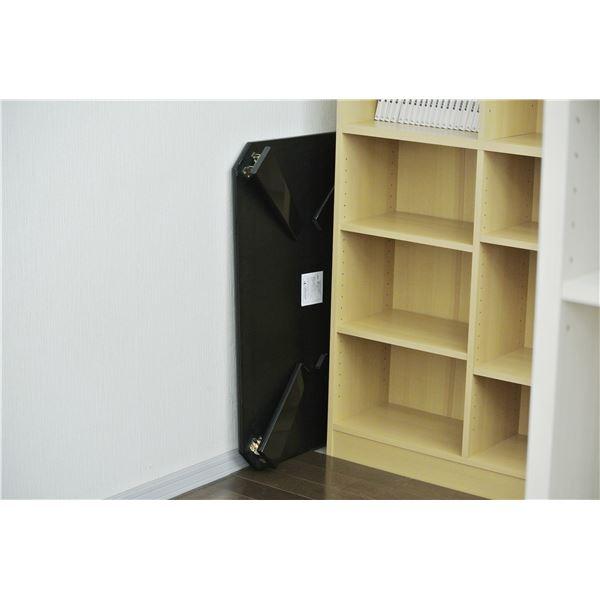 鏡面 折りたたみテーブル/ローテーブル 〔ホワイト〕 幅90cm×奥行60cm 長方形 シンプル 〔完成品〕_3