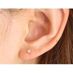 K18PG ピンク ダイヤモンドピアス 0.1ct_2
