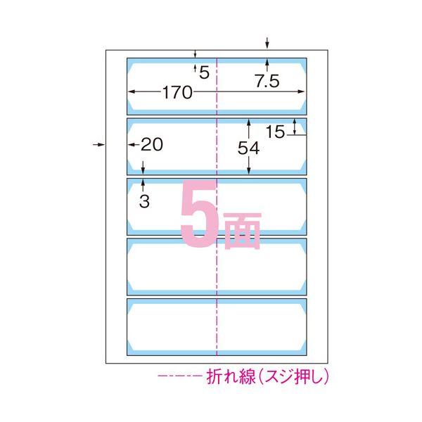 エーワンマルチカードショップ・ポイントカード用各種プリンタ兼用紙 両面クリアエッジ A4 5面 ヨコ2つ折り 516631冊（100シート）_2