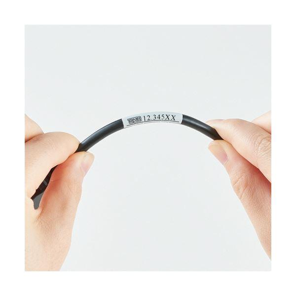 （まとめ）キングジム テプラ PRO テープカートリッジ ケーブル表示ラベル 36mm 白/黒文字 SV36KN 1個 〔×3セット〕_1