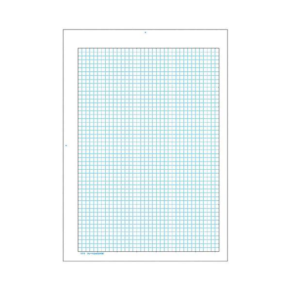 コクヨ PPC用原稿用紙 A4 5mm方眼(52×36) ブルー刷り・枠付 50枚 コヒ-115DN 1セット(10冊)_1